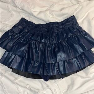 Navy Blue Ruffled Skirt